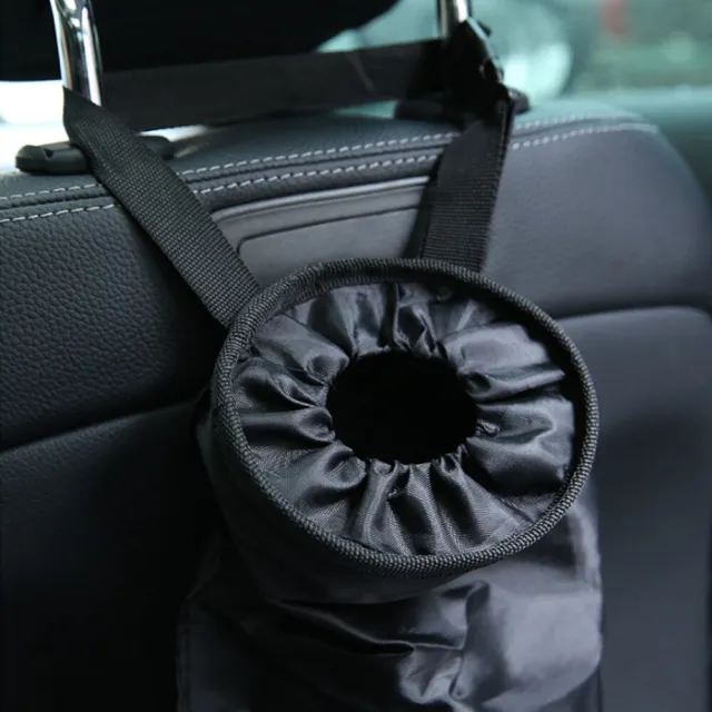 Washable Car Seat Headrest Back Litter Trash Bag Can Hanging Garbage Organizer