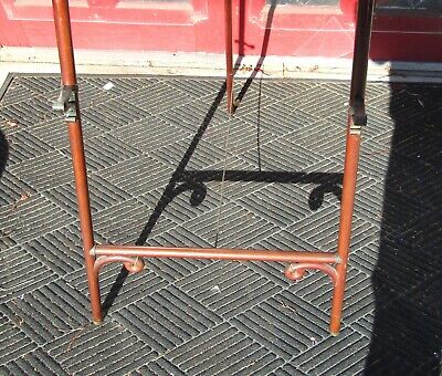 Antique Victorian Mahogany easel for paintings, pictures, display ball&Stick 3