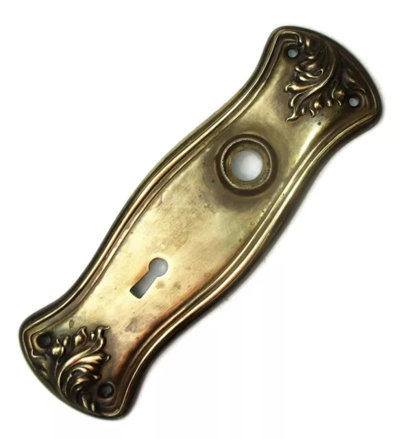 One Antique Vintage Victorian Eastlake Ornate Backplate Door Plate Reclaimed
