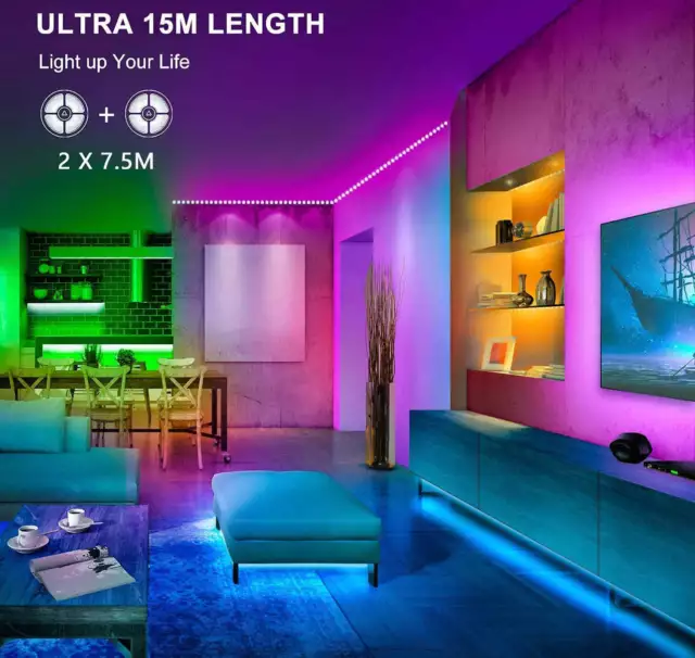 LED Strip Lights, Music Sync Colours for home/office 2