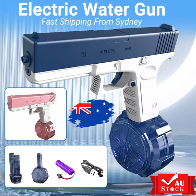 Electric Water Gun High-Pressure Squirt Blaster Soaker Summer Outdoor Pool Toys