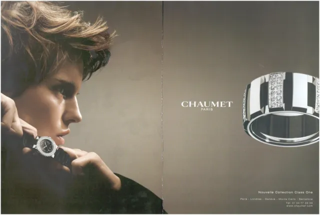 ▬► PUBLICITE ADVERTISING AD Montre Watch BIJOU CHAUMET Collection Class One 2005