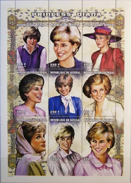 SENEGAL 1998 Klb 1532-49 Block 77-79 1303-07 Diana Princess of Wales Royals MNH