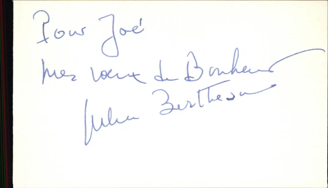 Julien Bertheau D.1995 French Actor Signed 3" x 5" Index Card