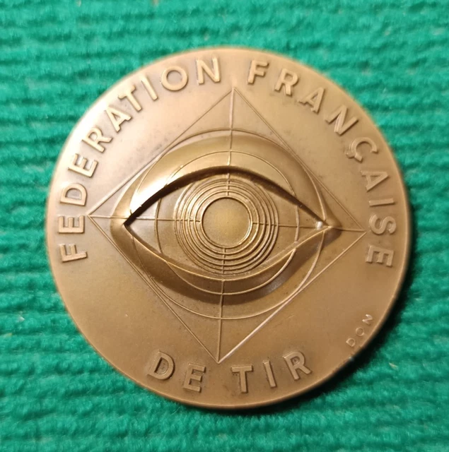 Art Nouveau médaille en métal argenté Fédération Française de billard (ref 4997) - France