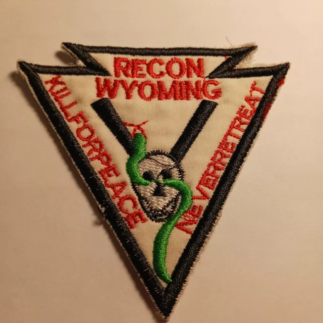 NEVER RETREAT - US RANGER - Recon Team Wyoming - VIETNAM WAR PATCH 24m