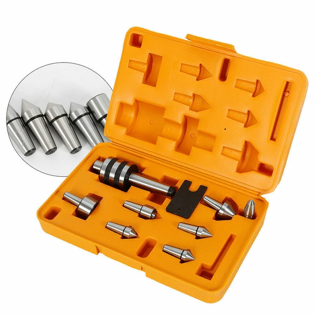 7PCS MT3 Center Set Morse Taper Live Center Precision Needle Triple Bearing New