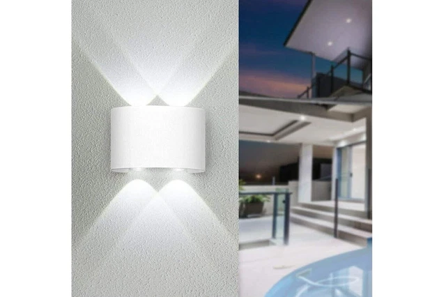 Lampada da Parete Esterno Ovale 12W Applique LED Luce Fredda Interno FD-10