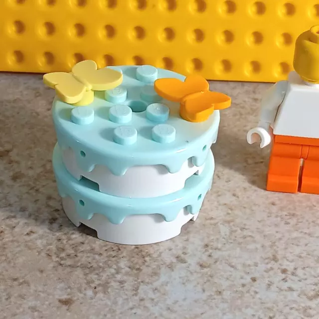 LEGO Butterfly Cake Frosting Party Decorations Light Aqua 2 Layer Friends Favor