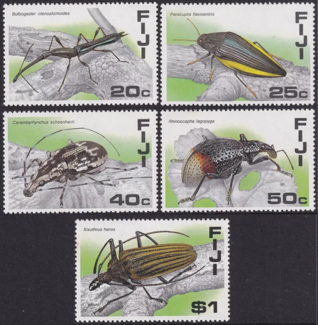 Fiji 1987 Beetles. Set of five. Unmounted Mint. SG 761-65.