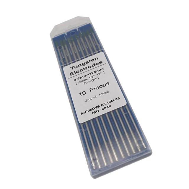1 confezione elettrodi di saldatura TIG verde puro tungsteno asta di saldatura elettrica