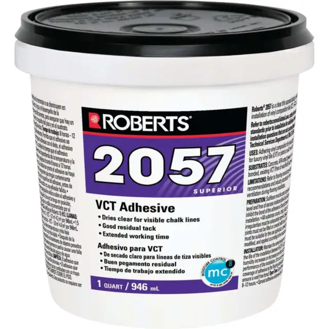 Roberts 4 Gal. Clear Thin Spread Floor Tile Adhesive 2057-4 Roberts 2057-4 4