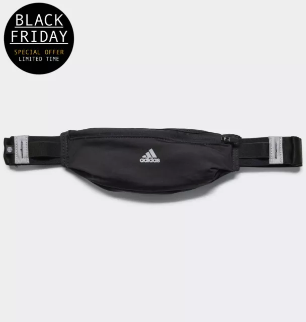 Adidas Running Belt - Reflective / Waist Bag - Black - Black Friday Sale