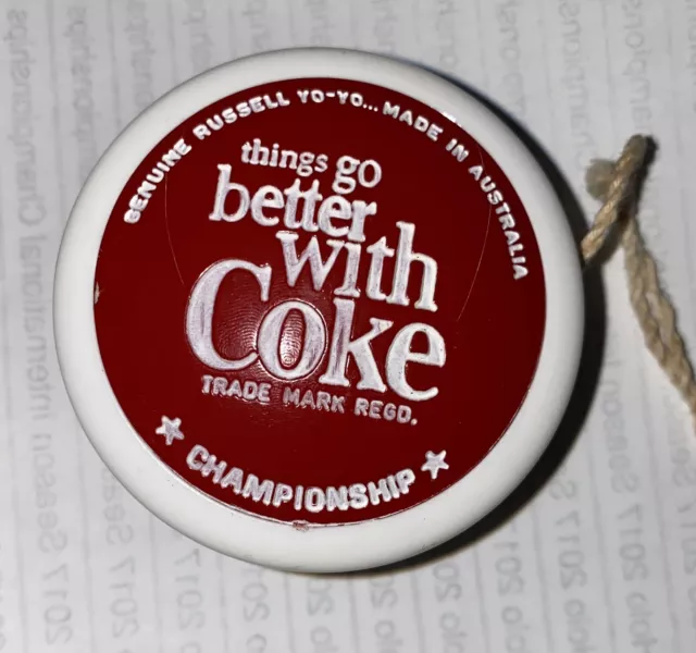 Rare 1967 Vintage Russell Red Coca-Cola Yoyo. Made In Australia
