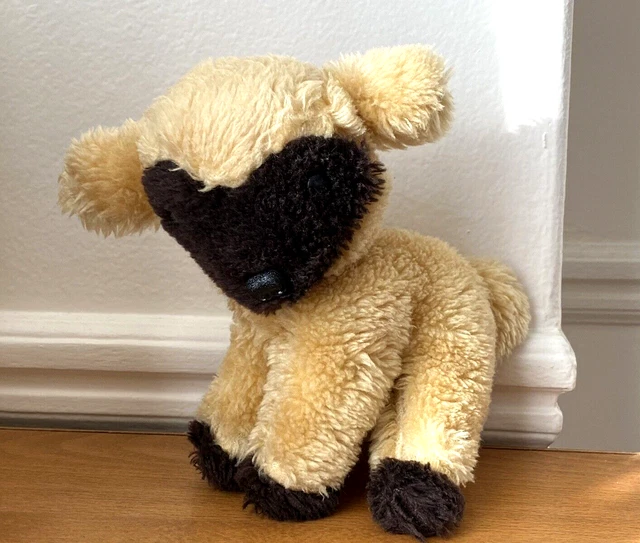 Adorable Peluche Agneau Lucky baby WASBAAR unique Amsterdam Holland  H= 19cm