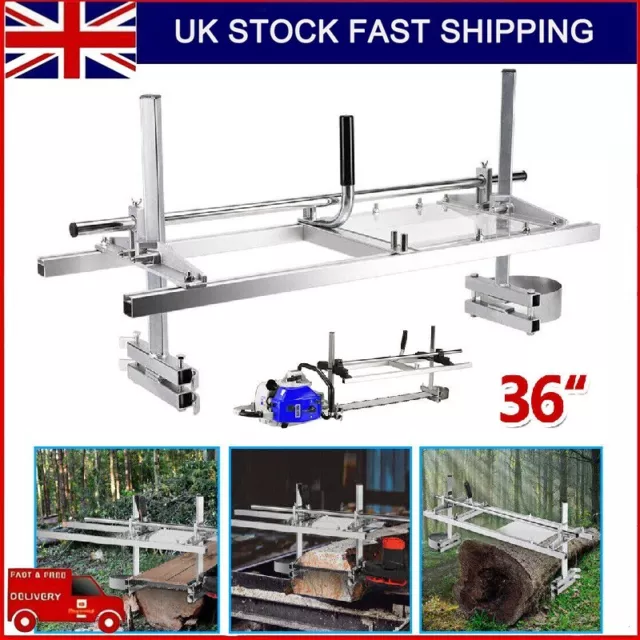 Portable Chainsaw Mill Planking Milling Lumber 14" to 36" Guide Bar Chain Saw UK