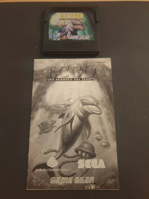 SEGA Game Gear Ecco Les Marées du Temps EUR Très Bon état avec notice