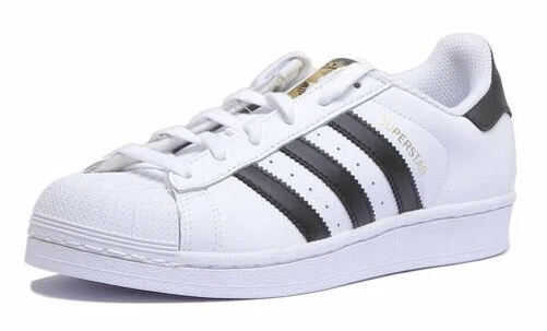 Adidas Superstar W B Grade Superstar Lacet en Blanc Noir Taille UK 3 - 8 6