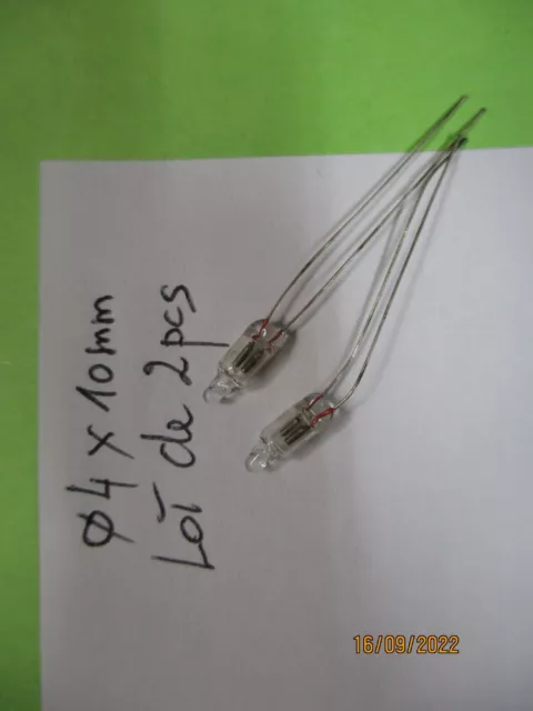 luciole neon temoin rouge / diametre 4x10mm 250V AC en lot de 2 pieces luciole neon temoin rouge / diametre 4x10mm 250V AC en lot de 2 pieces