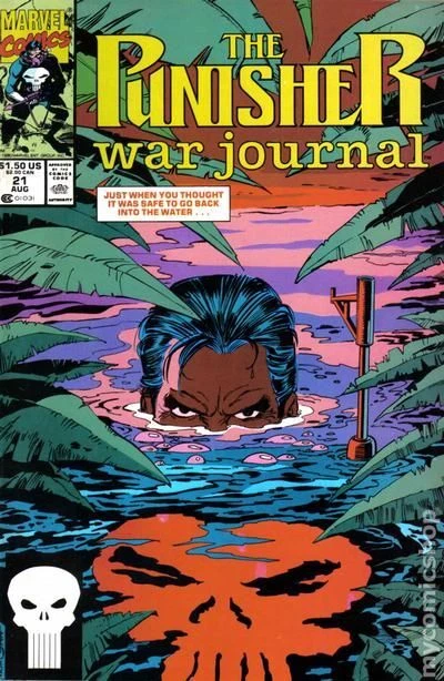 Punisher War Journal #21 VG 1990 Stock Image Low Grade