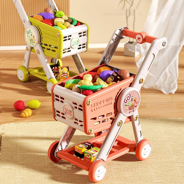 Chariot En Osier Pour Enfant - Panier Jouet Poussable, Fait Main, Naturel - Parc, Plage, Jardin - Cadeau Beige (dès 2 Ans)