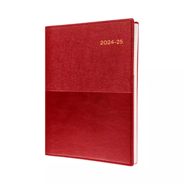 2024 2025 Financial Year Diary Collins Vanessa Week to View WTV A5 Red
