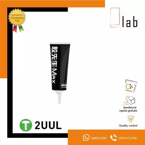 Mr. Glue Max - Colla Specifica Per Frame E Back Cover Nera 60Ml Da45 2Uul