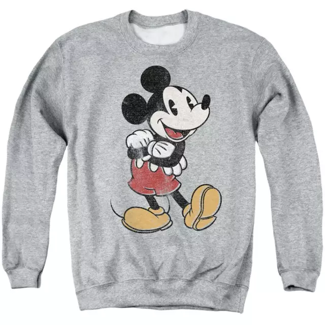 Disney Mens Mickey Mouse Classic Pose Crew Sweatshirt Jumper Top S-2XL Official