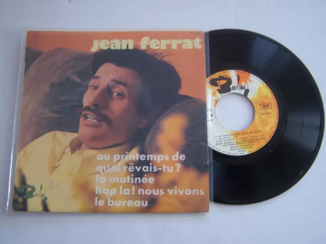 Ep 4 Titres Vinyle 45 T , Jean Ferrat , Au Printemps De Quoi Reve Tu . Vg  / Ex