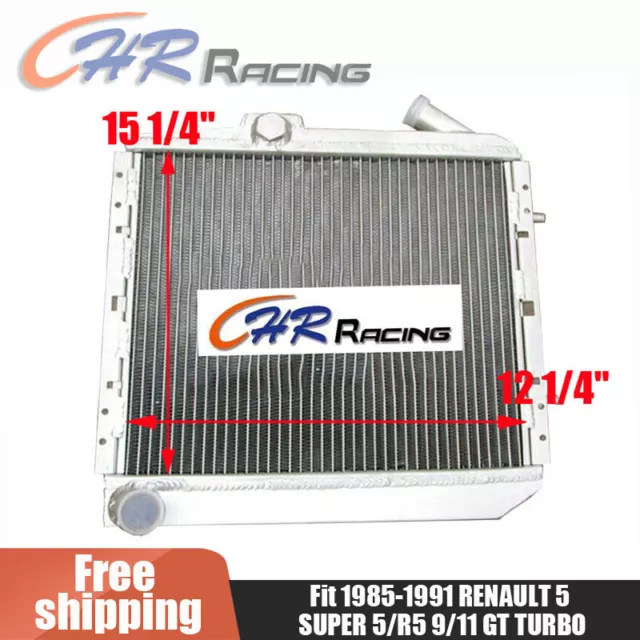 42Mm Aluminum Alloy Radiator For 1985-1991 Renault 5 Super 5/R5 9/11 Gt Turbo Mt