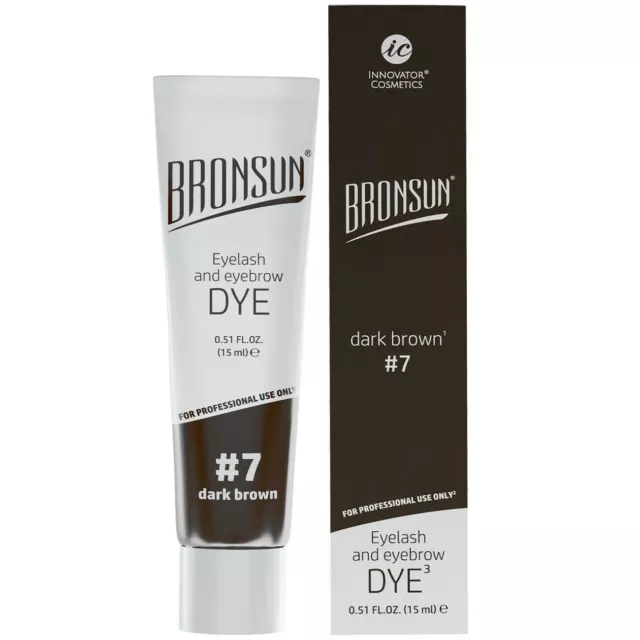 BRONSUN #7 Dark Brown Eyelash & Eyebrow Dye 15 ml (Tube) By Innovator Cosmetics