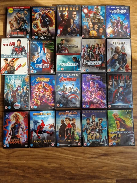 22X MARVEL CINEMATIC Universe DVD Bundle MCU Phase 123 Infinity