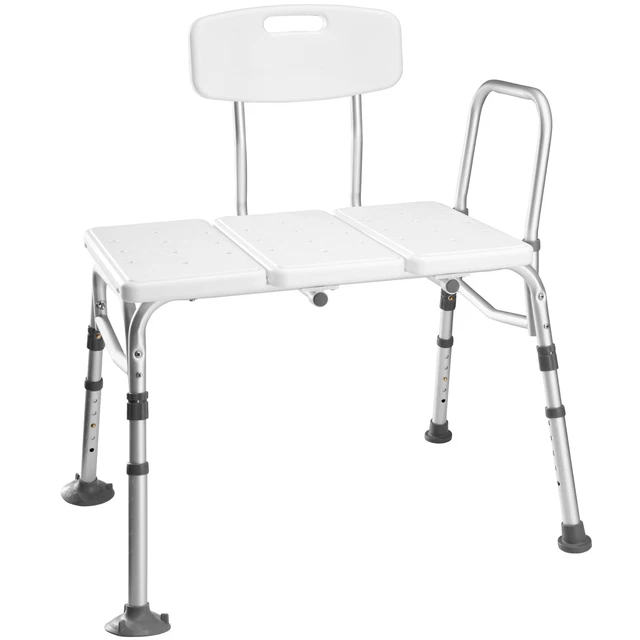 Sedia per doccia con schienale braccio bagno altezza regolabile sedile alluminio