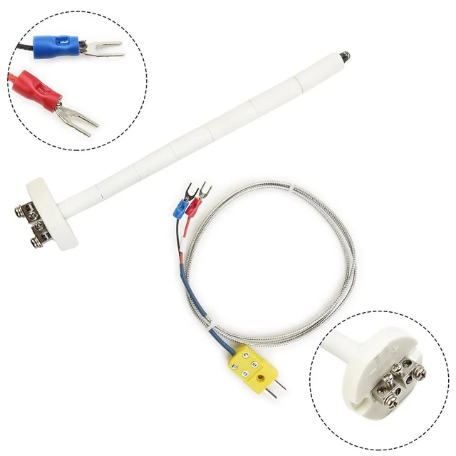 QUARKZMAN Connettori per Filo Termocoppia Tipo K, Maschio con Spina e Femmina con Montaggio a Pannello, Alta Temperatura 200°C (392°F) per Sonda Sensore Termocoppia, Giallo, 2 Set