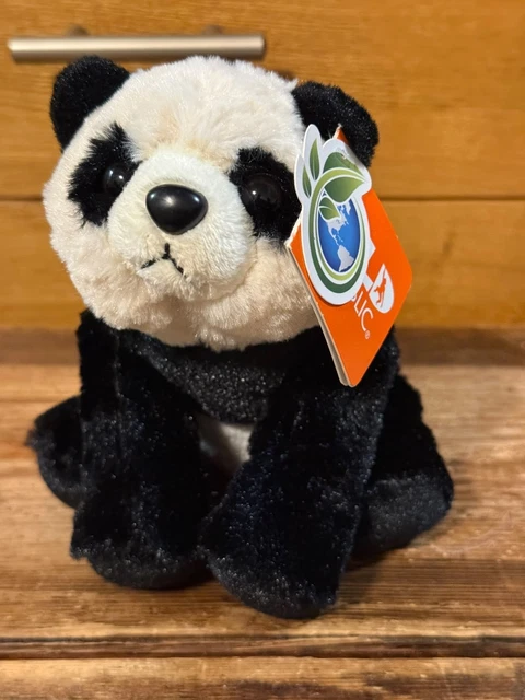 WILD REPUBLIC CUDDLEKINS Panda Bear Plush Stuffed Animal Soft Toy Black ...
