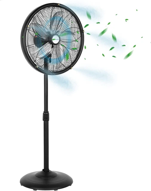 18& OSCILLATING HIGHVELOCITY Outdoor Pedestal Misting Fan 3Speed