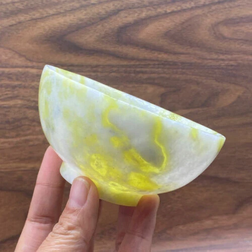 Jade Bowls Teacup Natural Blue White Jade Water Glass Manual Jade Carving