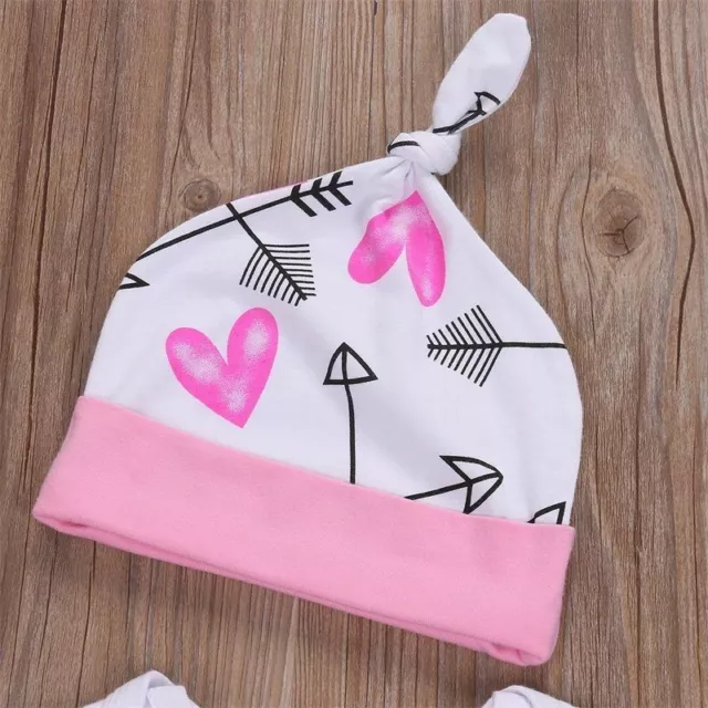 Regno Unito neonato neonato top pantaloni cappello body tuta da sole set vestiti 8