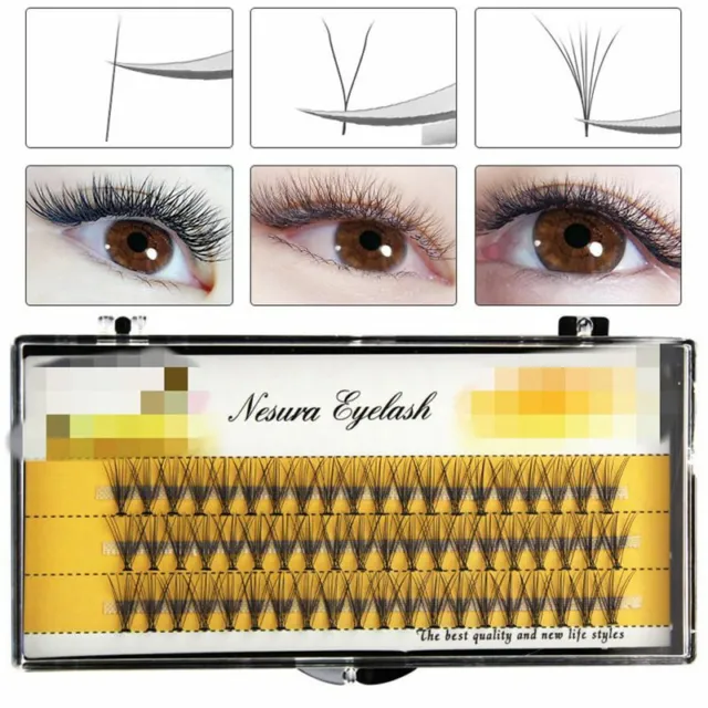 ✿ Einzeln Cluster Wimpern Weich C Lockig Natur Wimper Pfropfen DIY Augen