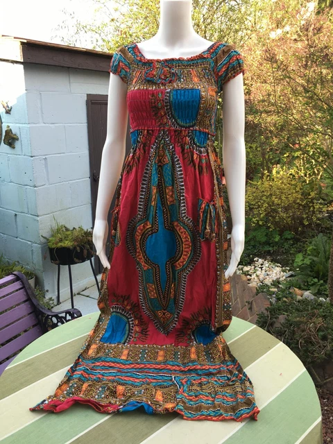 african print summer dress size xs