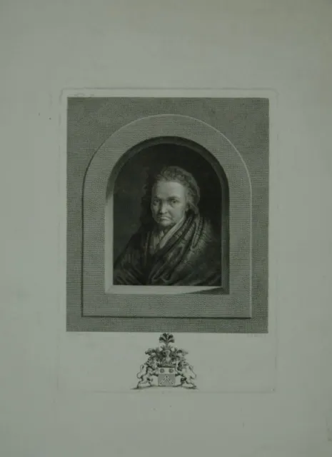 Johann Georg Wille (1715-1808) Kupferstich 1780 Tante Dow