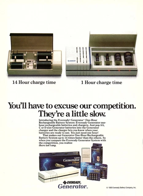 1989 Print ad Eveready Generator Charger/ The Stud Sensor Zircon