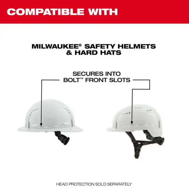 Escudo facial completo transparente Milwaukee 48-73-1420 para casco de seguridad Milwaukee 3