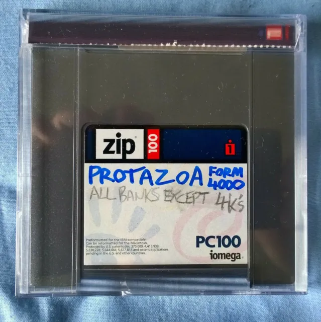 EMU "Protazoa" sample collection on ZIP100 disk