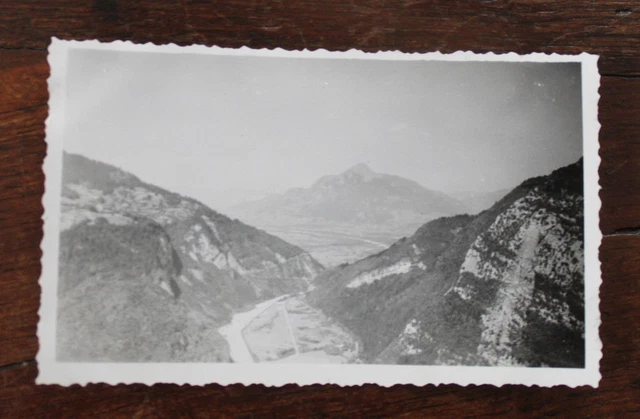 Vintage 1947 Haute-Savoie Mountain Snapshot L'Arve Valley Family Photo