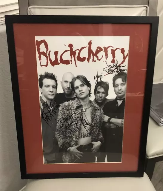 Buckcherry Custom Matted Framed Autographed Poster Signed ByAll Original Members