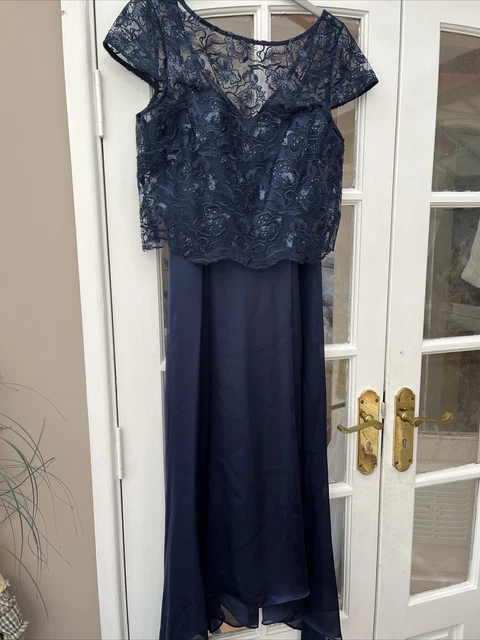 Coast jade embroidered sales bodice dress navy