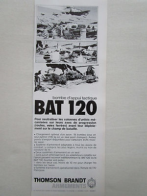 6/1982 PUB THOMSON BRANDT ARMEMENTS JAGUAR BAP 100 CRATERING BOMB ANTI PISTE AD 
