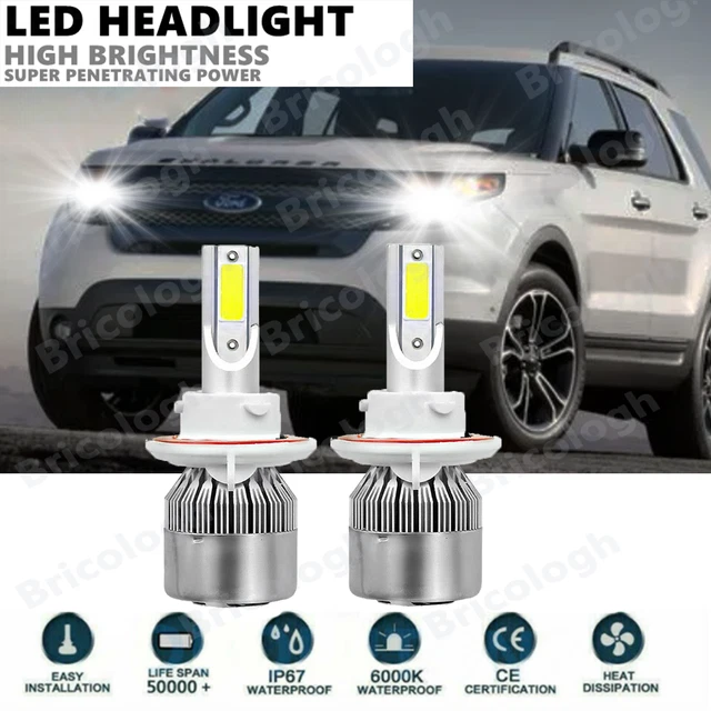 H13 9008 LED Headlight Kit For Ford Explorer Sport Trac 2010-2007 High Low Beam