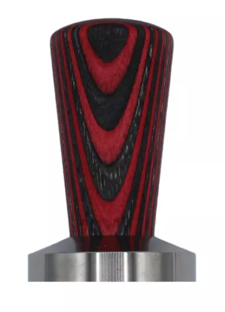 Espresso Tamper Laminated Red Wood 51,5 mm For Speciality Coffee, Barista Tamper